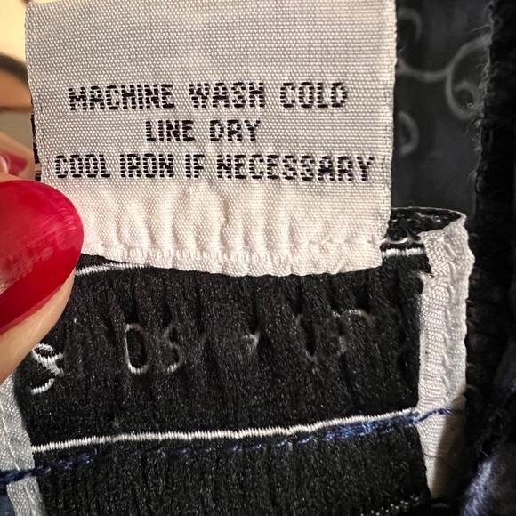 Vtg 90s California Krush Blue Purple Floral Maxi Dress Back Detail - Size 8 - Picture 6 of 6